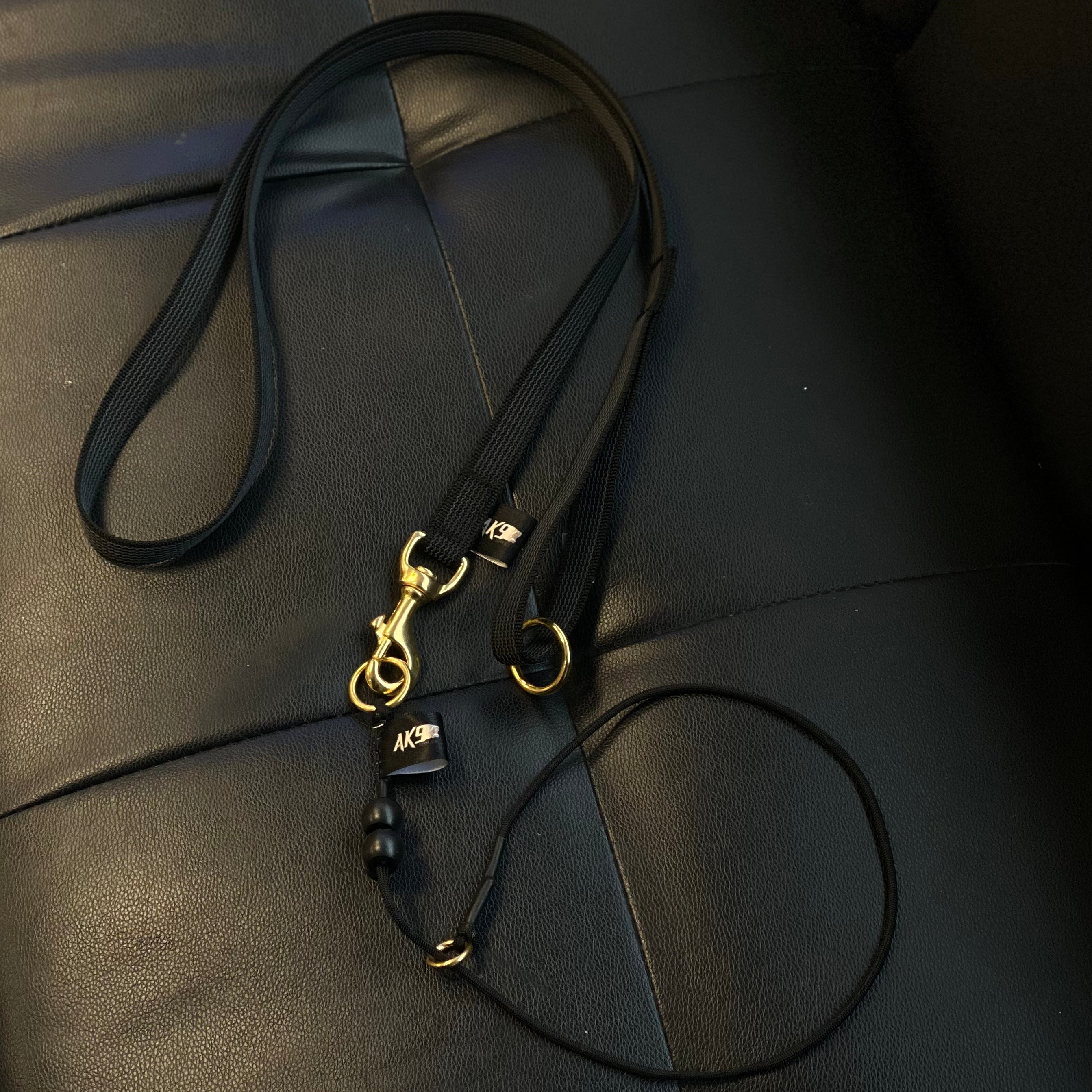 1.5 meter Rubberised Standard Black Lead and Slip collar set